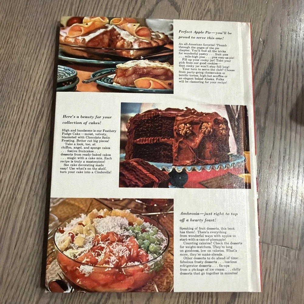 Better Homes & Gardens Dessert Cookbook 5th Printing 1965 Meredith Press VTG‎